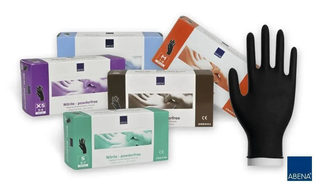 Abena nitrile gloves 100 pieces S or M size, VIOLET