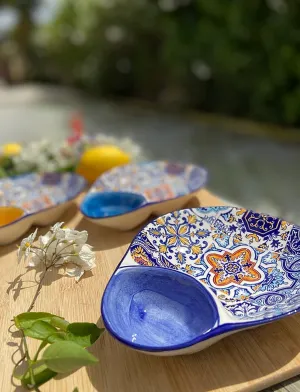 Alcoa Arte Hand-painted Portuguese Ceramic Olive Dish