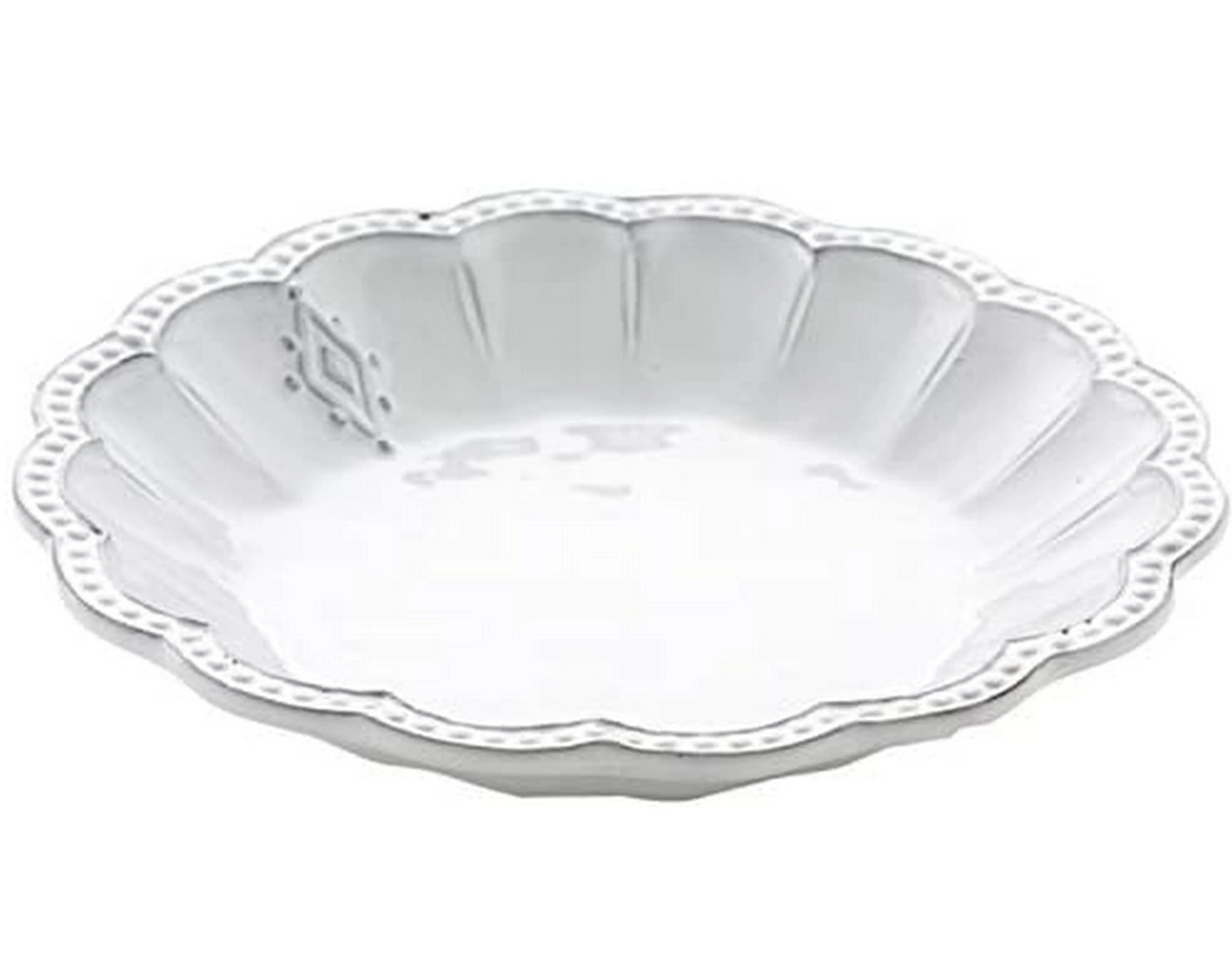 Arte Italica Bella Bianca Medallion Pasta/Soup Bowl, White