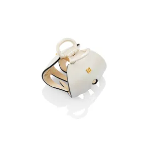 Balmain 18k Gold Plated Pince A Cheveux White Imperiale