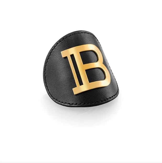Balmain Limited Edition Genuine Leather Hair Clip Gold FW20