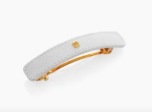 Balmain Limited Edition White Leather Barrette