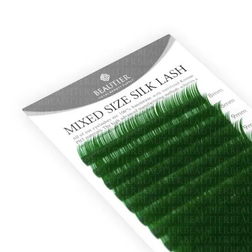 Beautier GREEN MIX for eyelash extensions, C or D
