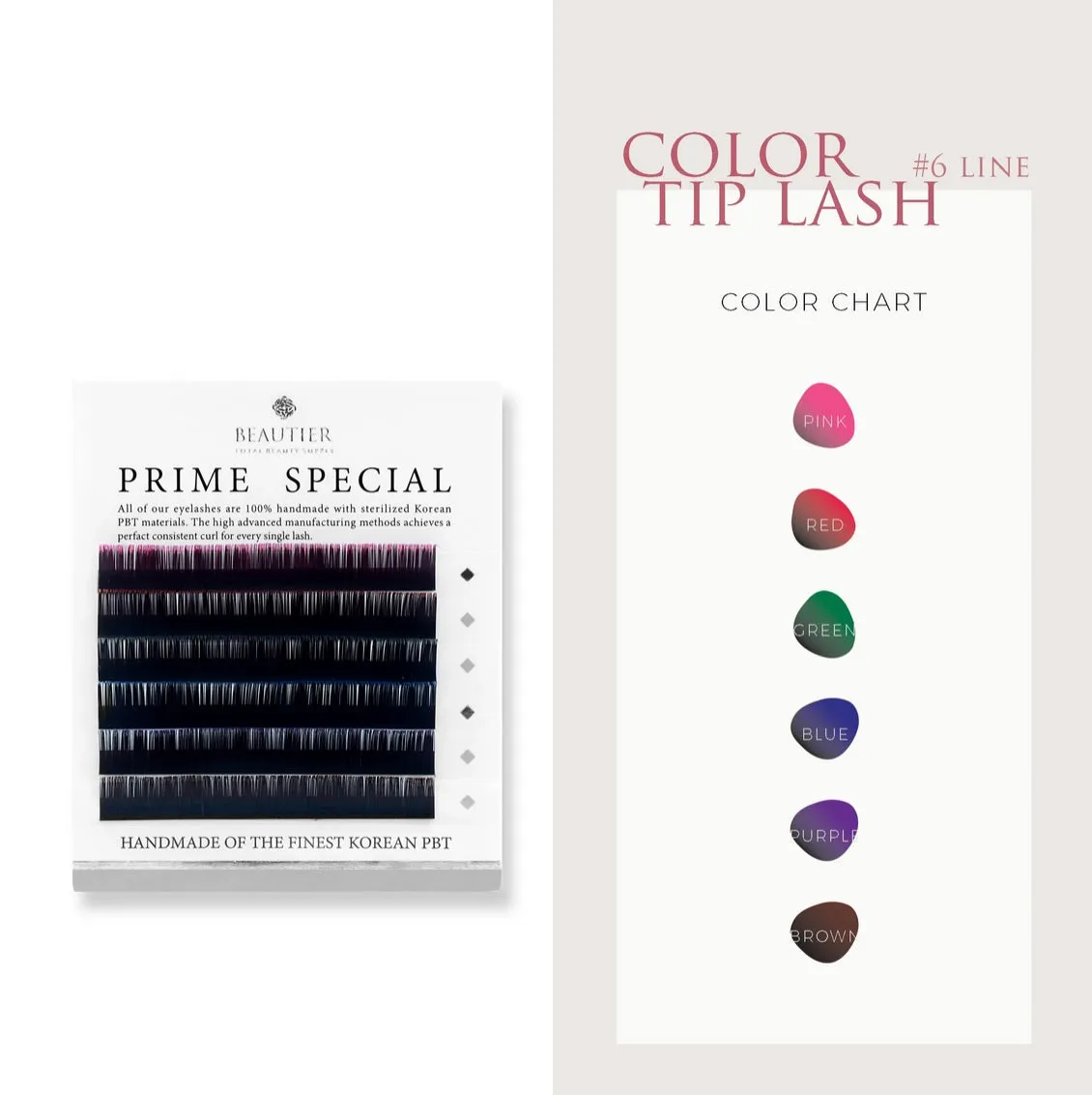 Beautier OMBRE for eyelash extensions MIX, C shape