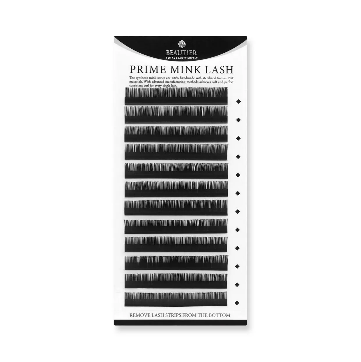 Beautier Prime Mink Eyelash Extension ONE SIZE, D shape