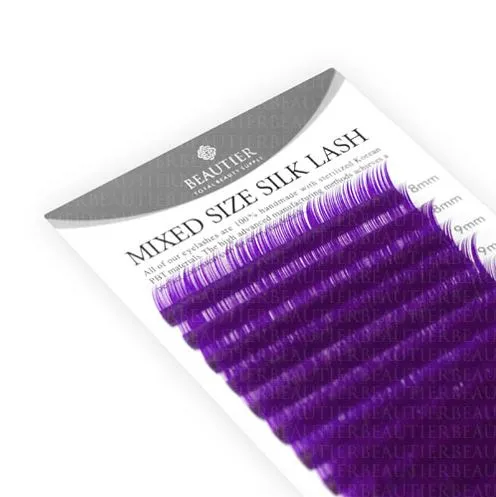 Beautier PURPLE MIX eyelash extensions, C or D