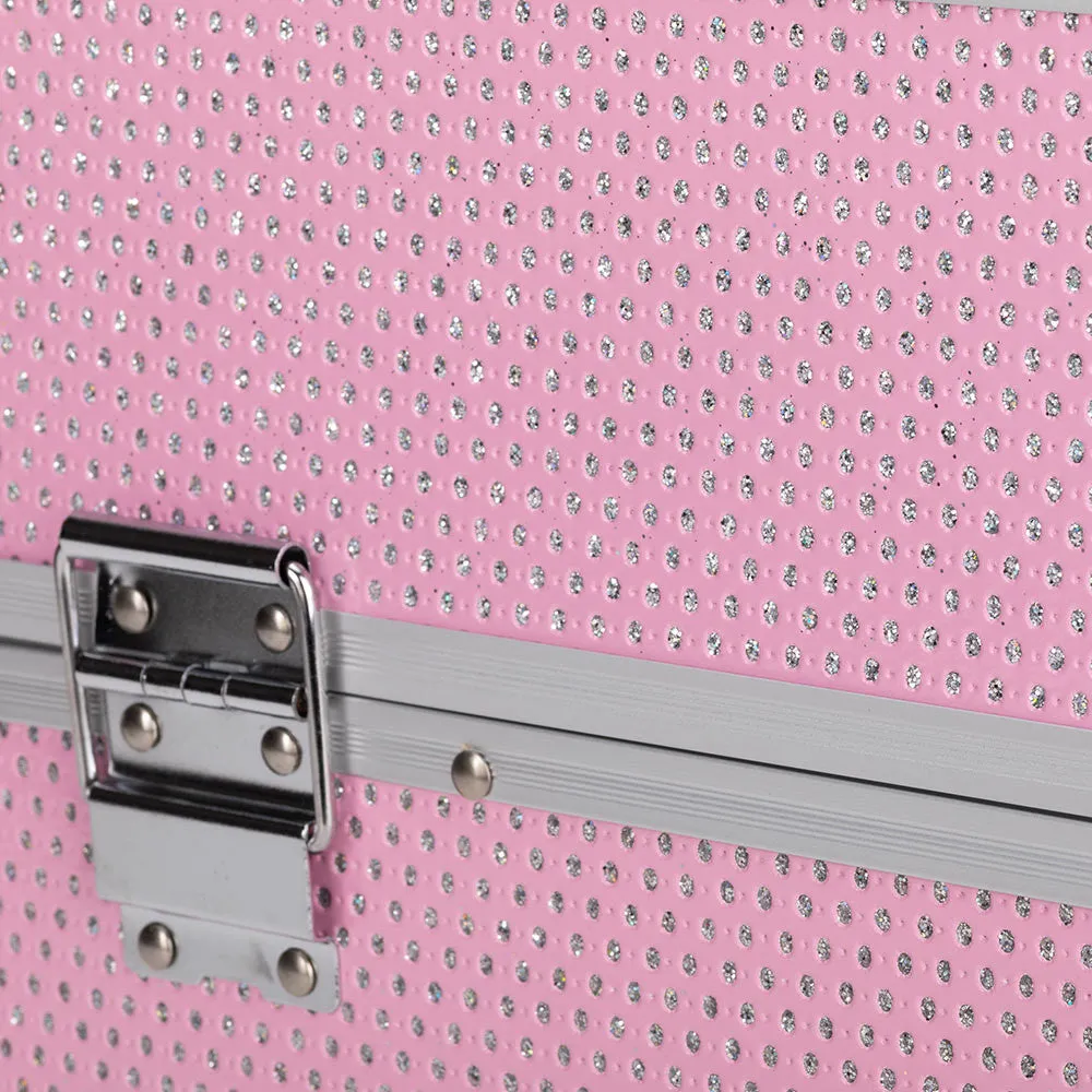 Beauty suitcase M2 size, SPARKLY PINK