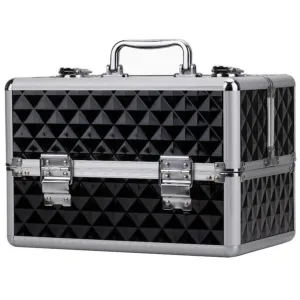 Beauty suitcase with 3D design S size, BLACK