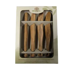 Berard Acero Olive Wood 6 Inch Spreader, Set of 4