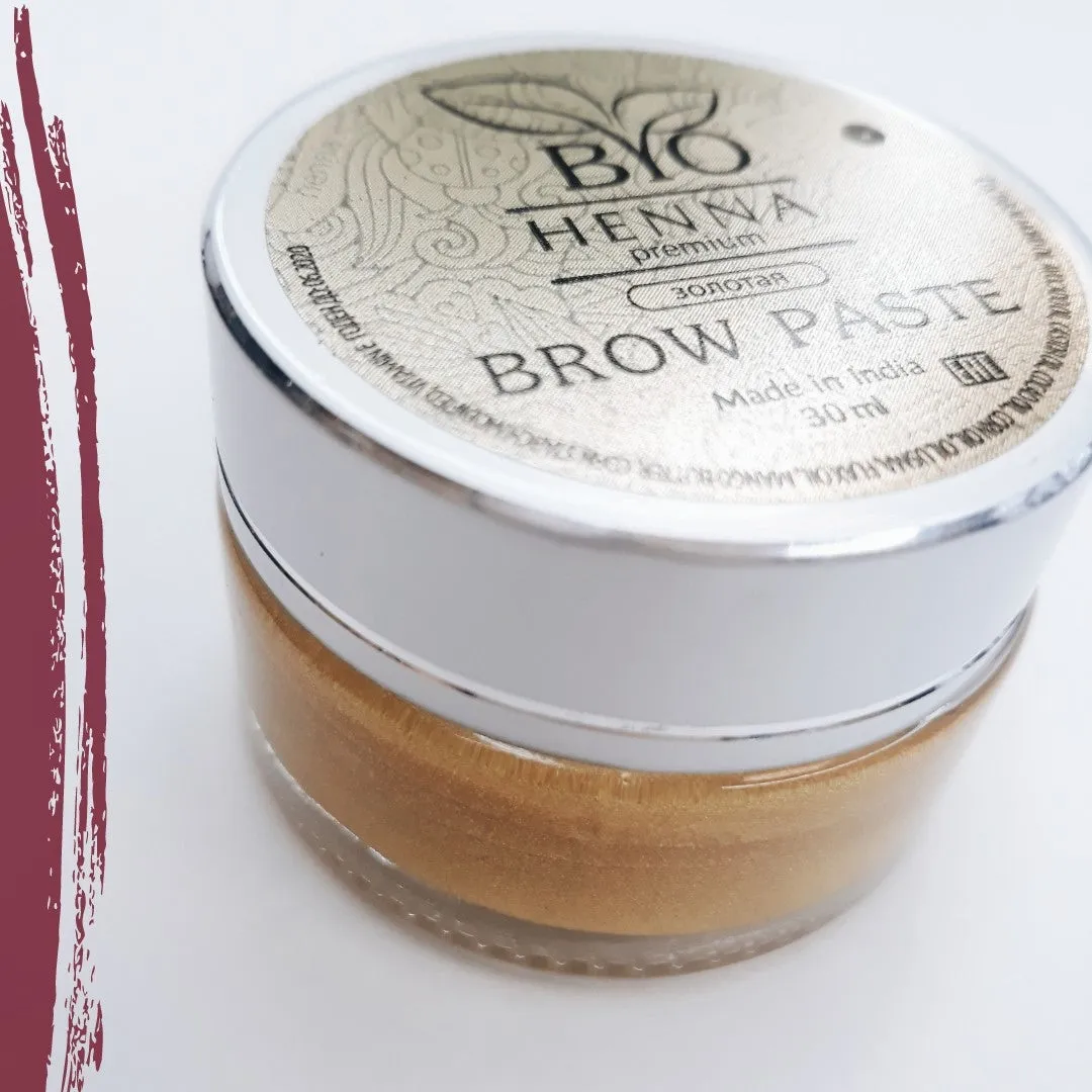Bio Henna brow shape drawing paste, GOLD 30 ml
