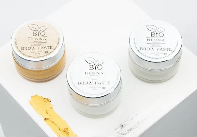 Bio Henna brow shape drawing paste, SILVER 30 ml