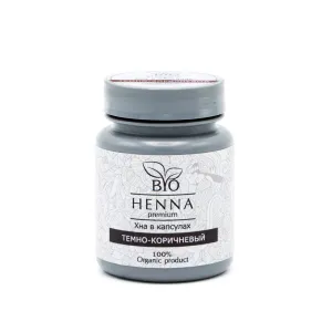 Bio Henna for brows biotattoo in capsules, DARK BROWN