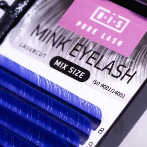 BIS Pure Lash Bright blue eyelash extensions 16 lines MIX, C shape