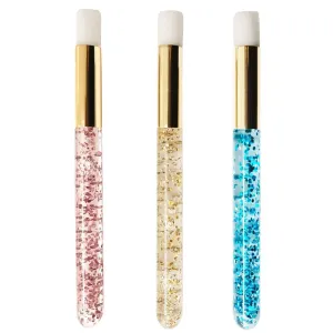 BIS Pure Lash cleansing brush for lashes & brows, with glitter handle