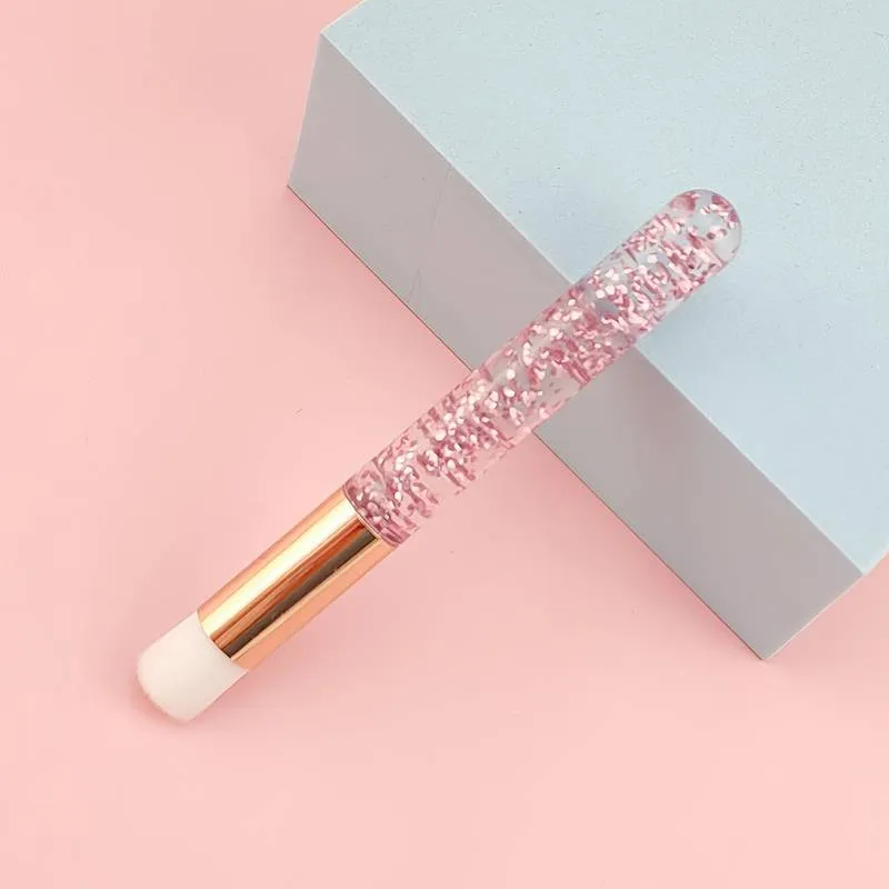 BIS Pure Lash cleansing brush for lashes & brows, with glitter handle