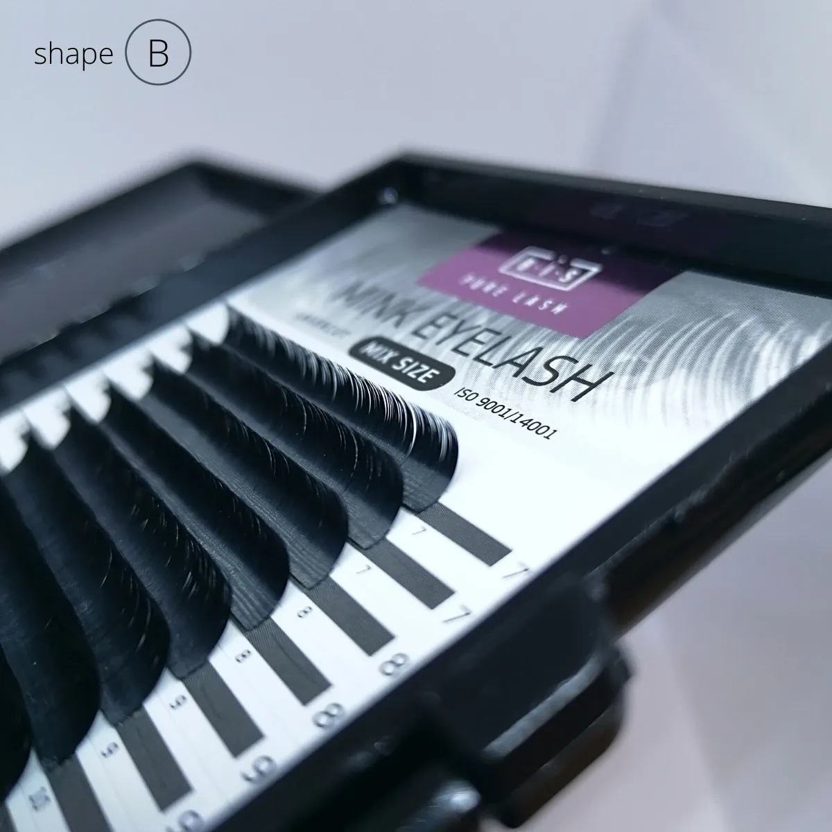 BIS Pure Lash FLAT eyelash extensions 16 lines, B-MIX-0.15