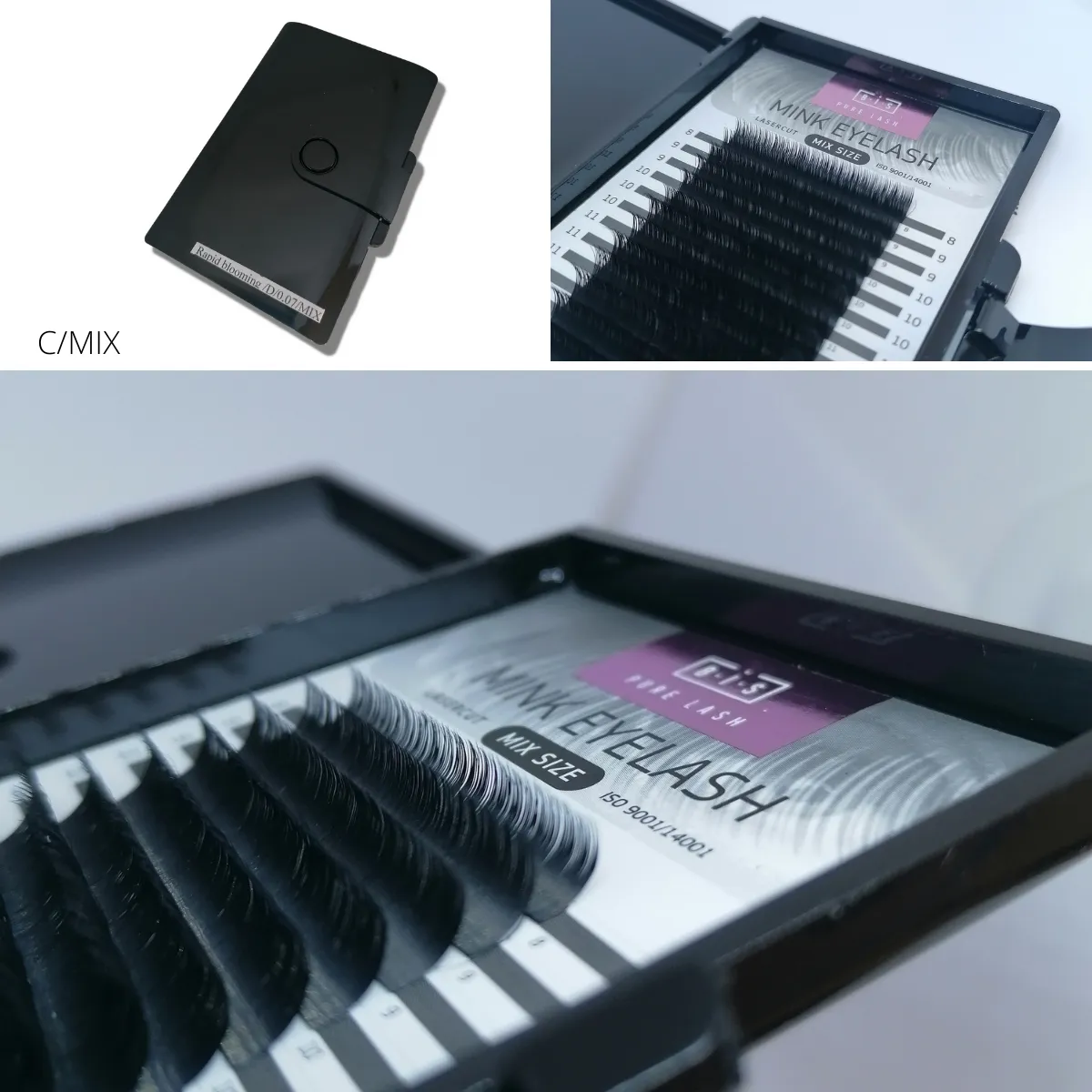 BIS Pure Lash FLAT eyelash extensions 16 lines, C-MIX