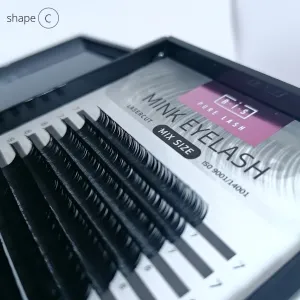 BIS Pure Lash Matte Mink eyelash extensions, 16 lines MIX, C shape