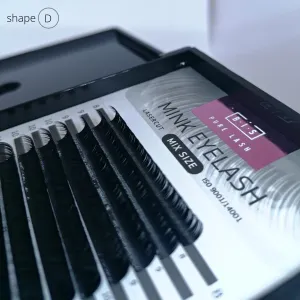 BIS Pure Lash Matte Mink eyelash extensions, 16 lines MIX, D shape