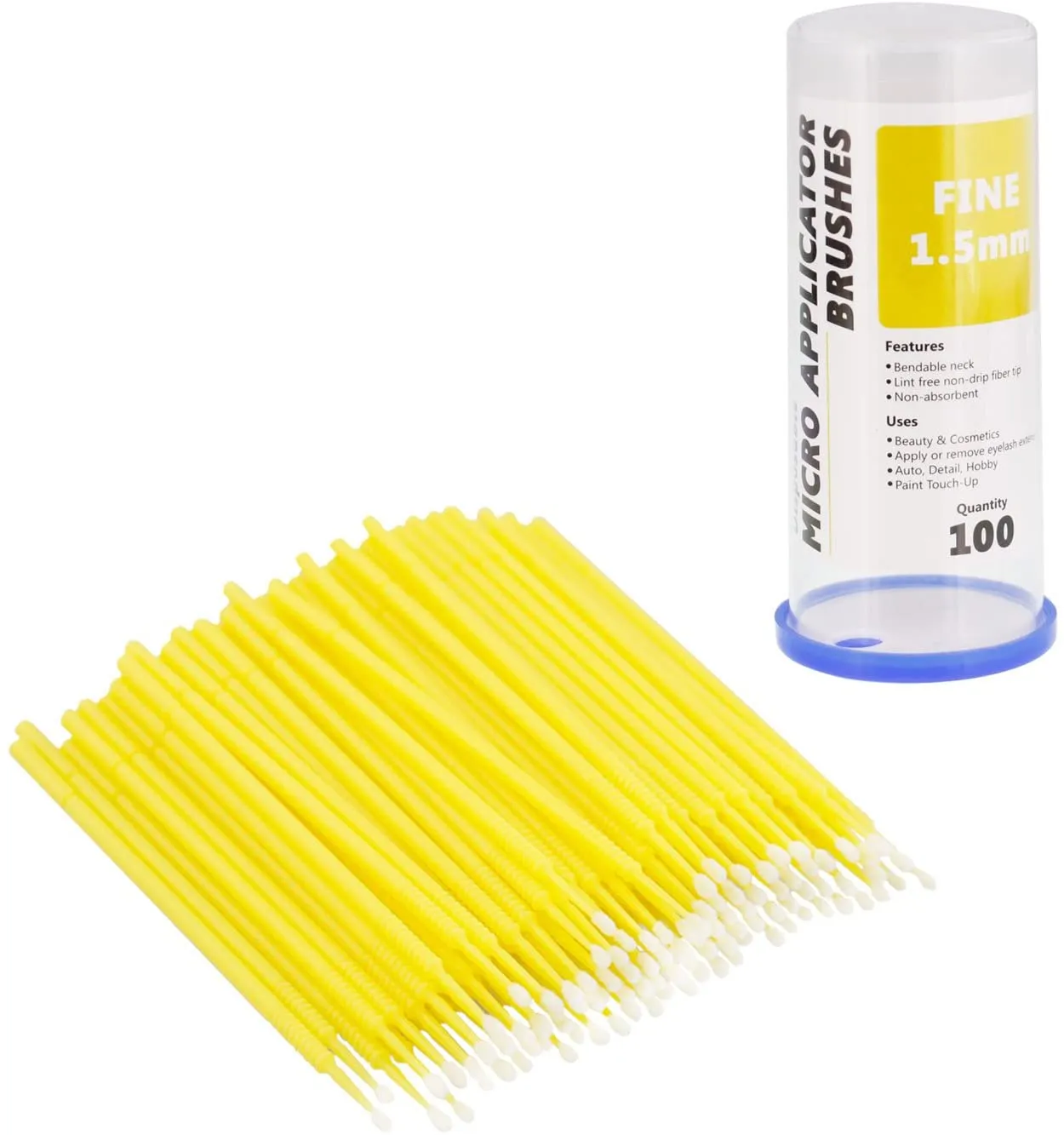 BIS Pure Lash microswabs long microbrushes, 100pcs