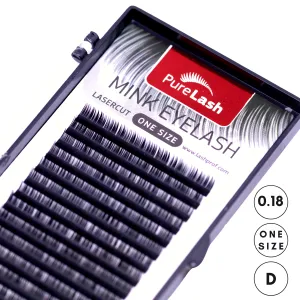 BIS Pure Lash mink eyelash extensions ONE size, D-0.18-16 lines