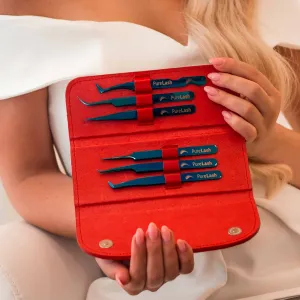 BIS Pure Lash real leather tweezer bag, 6 slots (4 colors)