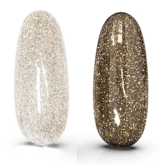 BIS Pure Nails flashing lights TOP NO WIPE, gold