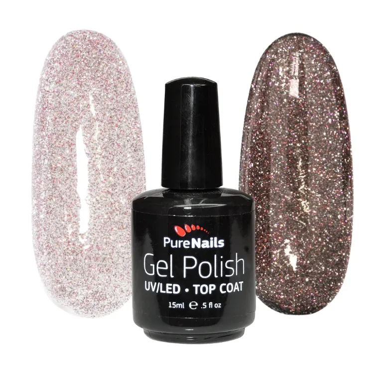 BIS Pure Nails flashing lights TOP NO WIPE, pink
