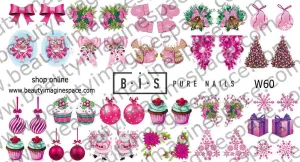 BIS Pure Nails slider nail design sticker decal CHRISTMAS W60