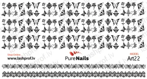 BIS Pure Nails slider nail design sticker decal ELEMENTS, Art22 and Art23