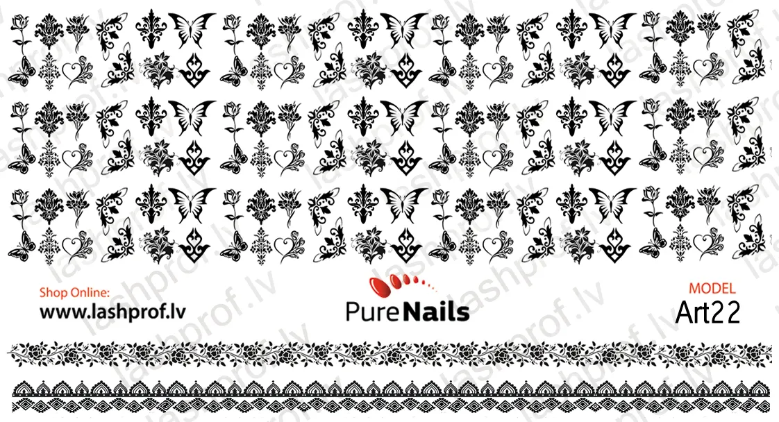 BIS Pure Nails slider nail design sticker decal ELEMENTS, Art22 and Art23