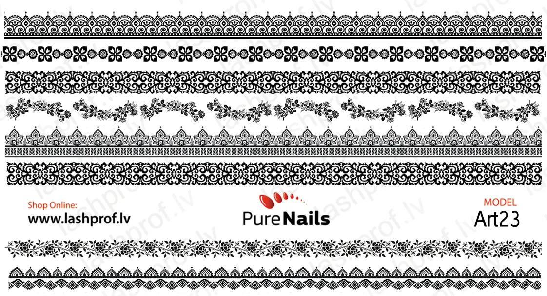 BIS Pure Nails slider nail design sticker decal ELEMENTS, Art22 and Art23