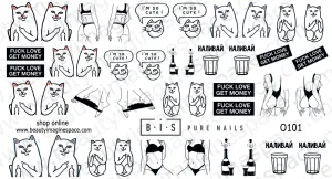 BIS Pure Nails  slider nail design sticker decal EXPRESSIONS, O101
