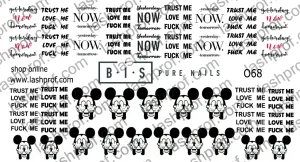 BIS Pure Nails slider nail design sticker decal EXPRESSIONS, O68