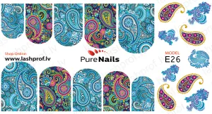 BIS Pure Nails  slider nail design sticker decal FLOWERS, E26