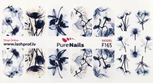 BIS Pure Nails  slider nail design sticker decal FLOWERS, F165