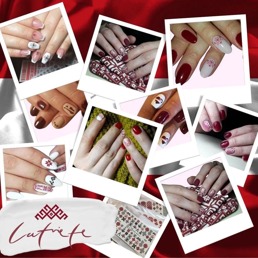 BIS Pure Nails  slider nail design sticker decal LATVIA, E94