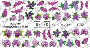 BIS Pure Nails slider nail design sticker decal LILAC, F232