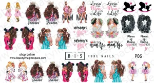 BIS Pure Nails  slider nail design sticker decal MOMMYS GIRL, P06
