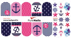 BIS Pure Nails  slider nail design sticker decal SUMMER JURMALA, S22