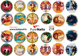 BIS Pure Nails slider nail design sticker decal ZODIAC SIGNS, Z18