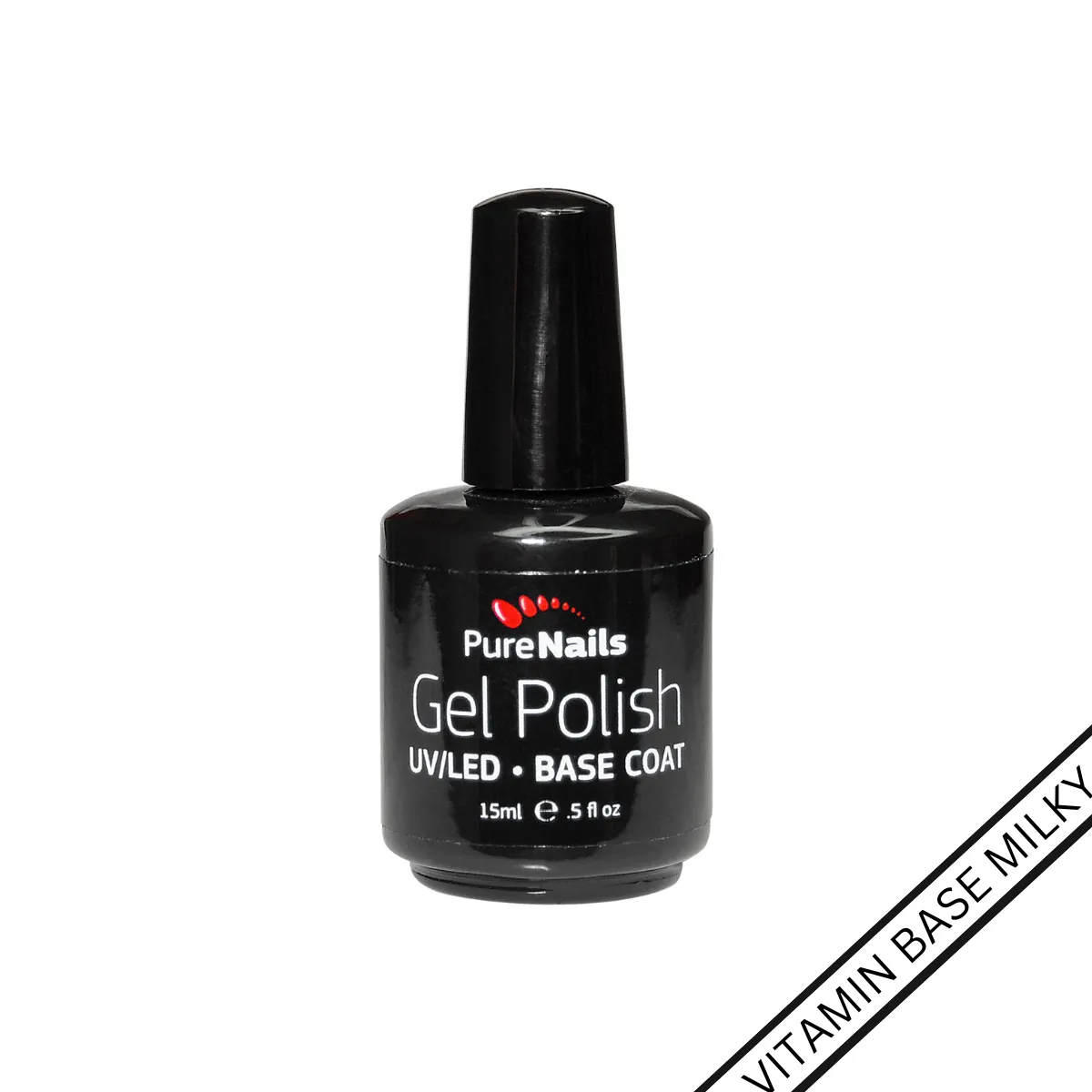 BIS Pure Nails soak off UV/LED Strong Vitamin BASE Milky, 15 ml
