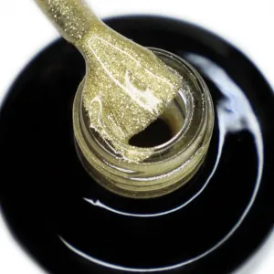 BIS Pure Nails UV/LED gel nail polish, 15 ml, 6009 GOLD GLITTER
