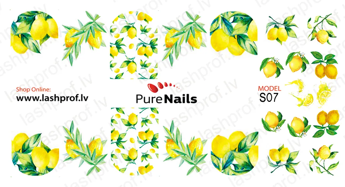 BIS Pure Nails water slider nail design sticker decal BERRIES, S24, S25 or S07