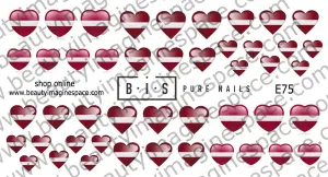 BIS Pure Nails water slider nail design sticker decal I ❤️ LATVIA, E75