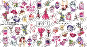 BIS Pure Nails water slider nail design sticker decal PARIS, models R20, R41 and O16