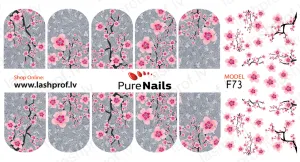 BIS Pure Nails water slider nail design sticker decal SAKURA, F73