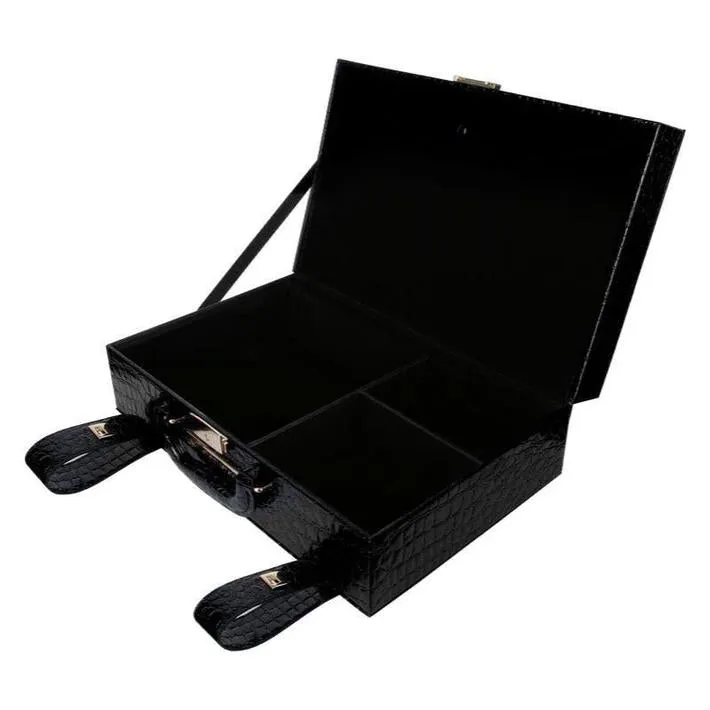 BL Beauty exclusive Leather CASE, Crocodile Black