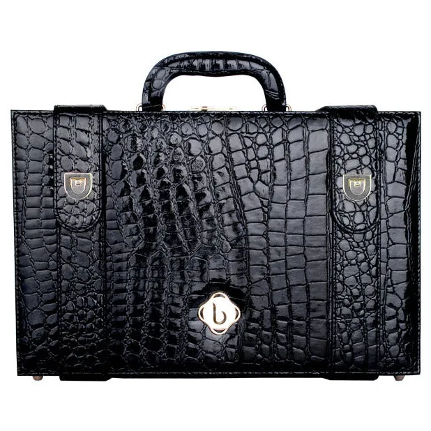 BL Beauty exclusive Leather CASE, Crocodile Black