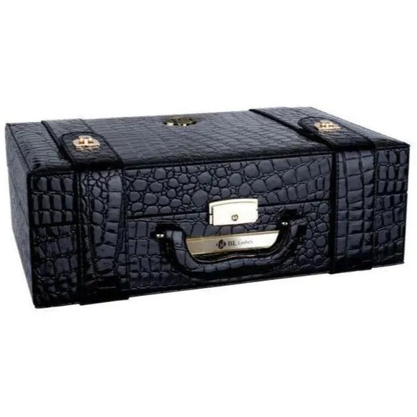 BL Beauty exclusive Leather CASE, Crocodile Black